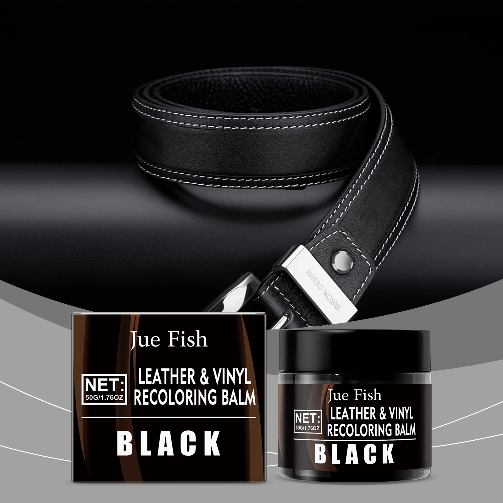 Leather Shoe Polish - 50g Czarny Balsam do Odnawiania Koloru