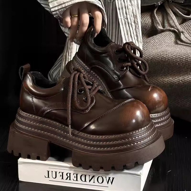 Leather Shoe Polish - Mokasyny w stylu retro brytyjskim na