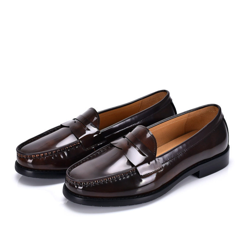 Męskie wsuwane mokasyny penny  – Leather Shoe Polish recenzja i cena