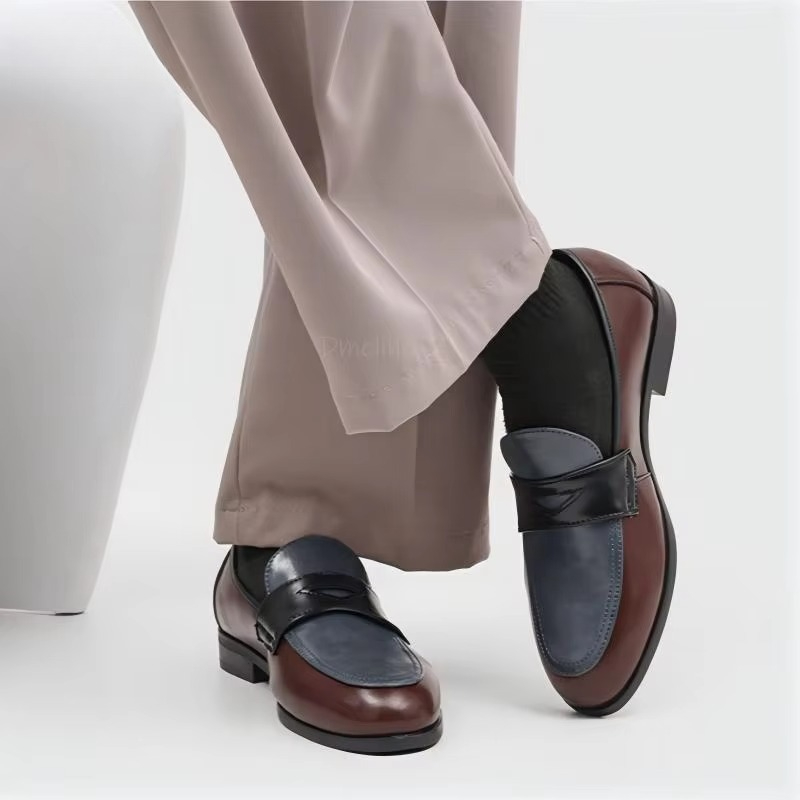 Dwukolorowe mokasyny z blokami – Leather Shoe Polish recenzja i cena