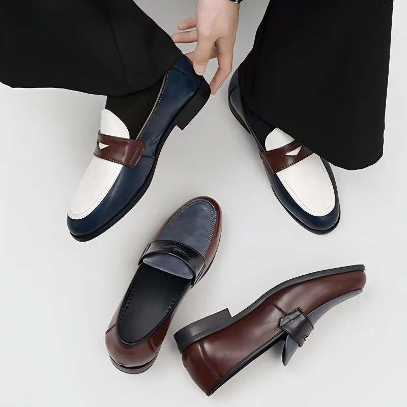 Dwukolorowe mokasyny z blokami – Leather Shoe Polish recenzja i cena