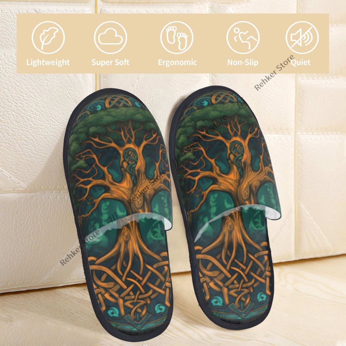 Keltskie kapcie z motywem drze – Shoe Tree recenzja i cena